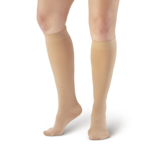 AW 200 Medical Support Knee Highs 20-30 mmHg - AW Style 200 Medical Support Closed Toe Knee Highs - 20-30 mmHg - Beige