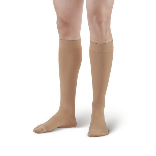 AW 152 Medical Support Knee Highs 15-20 mmHg - AW Style 152 Medical Support Closed Toe Knee Highs - 15-20mmHg - Beige