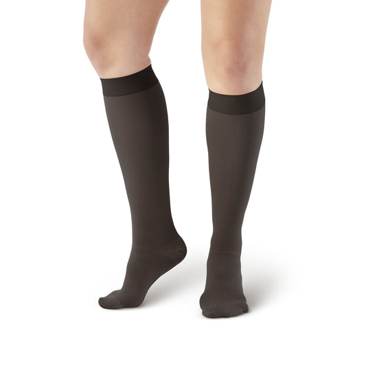 AW 152 Medical Support Knee Highs 15-20 mmHg - AW Style 152 Medical Support Closed Toe Knee Highs - 15-20mmHg - Black