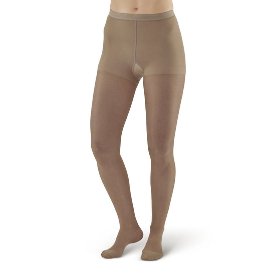 AW 15 Sheer Support Pantyhose 15-20 mmHg - AW Style 15 Sheer Support Closed Toe Pantyhose - 15-20 mmHg - Taupe