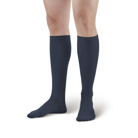 AW 166 Men's Travel Knee High Socks 15-20 mmHg - AW Style 166 Men's Travel Knee High Socks - 15-20 mmHg - Navy