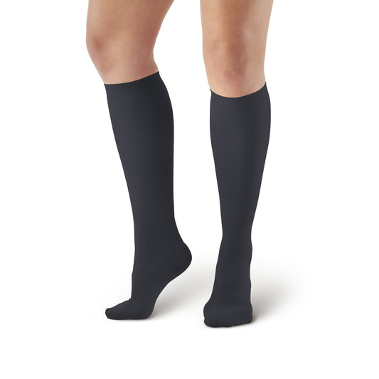 AW 169 Women's Cotton Travel Knee High Socks 15-20 mmHg - AW Style 169 Women's Cotton Travel Knee High Socks - 15-20 mmHg - Black