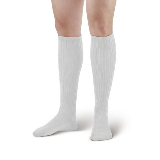 AW 185 E-Z Walker Sport Knee High Socks 8-15 mmHg - AW Style 185 E-Z Walker Sport Knee High Socks - 8-15 mmHg - White