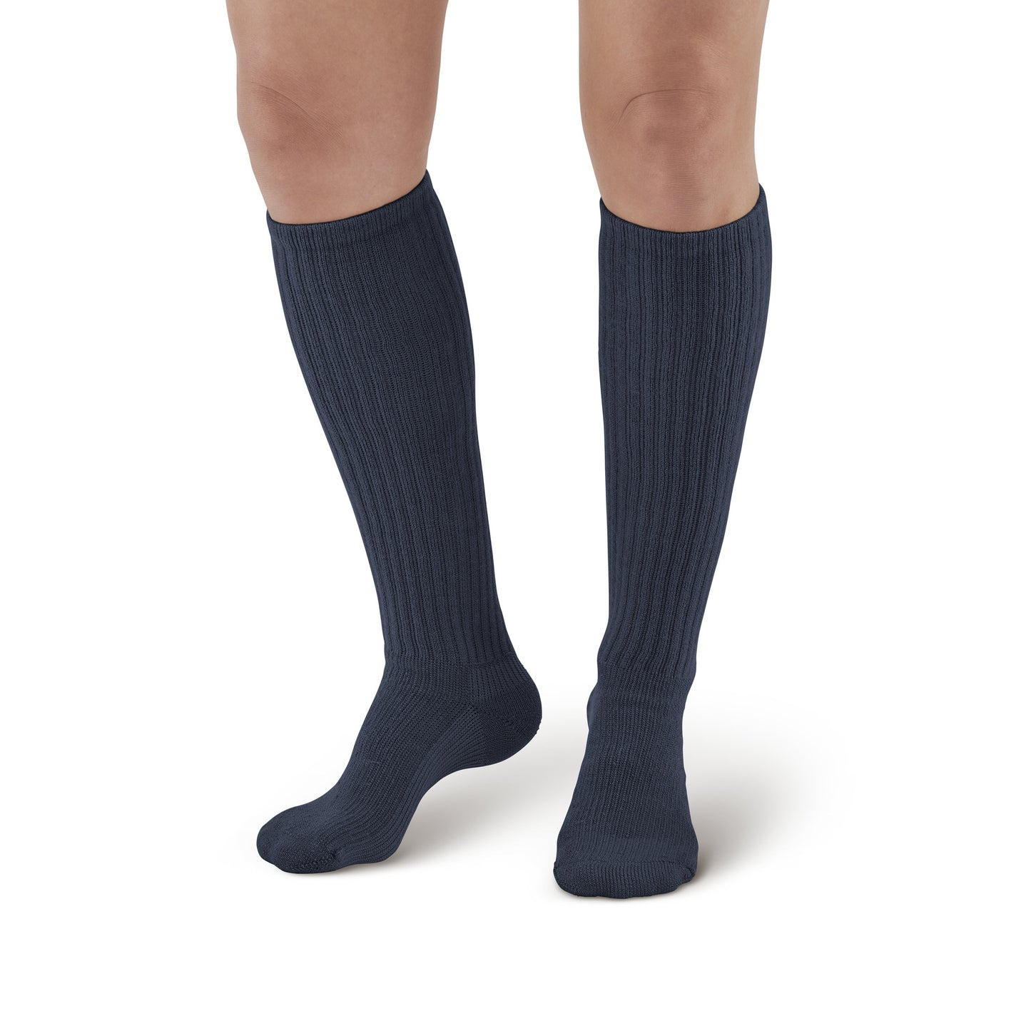 AW Style 185 E-Z Walker Sport Knee High Socks - 8-15 mmHg - Navy