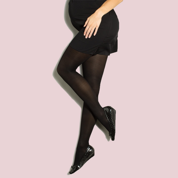 Opaque Maternity Tights - Black