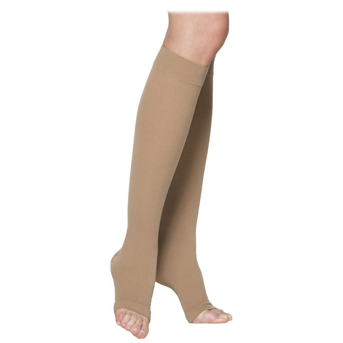 Sigvaris 232 Men's & Women's  Cotton Open Toe Knee Highs- 20-30 mmHg