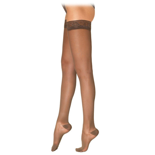 Sigvaris Style 782 Women's Sheer Thigh Highs w/Grip Top 20-30 mmHg - Sigvaris 782 EverSheer Closed Toe Thigh Highs w/ Grip Top - 20-30 mmHg - Natural