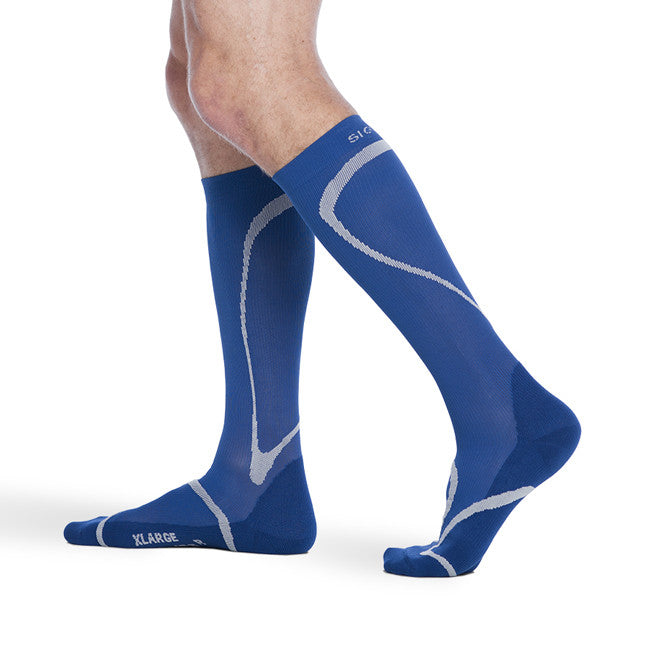 Sigvaris 412 Traverse Knee High Socks - 20-30 mmHg - Blue