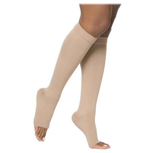 Sigvaris Essential 862 Opaque Open Toe Knee Highs 20-30 mmHg - Sigvaris 862 Select Comfort Open Toe Knee Highs - 20-30 mmHg