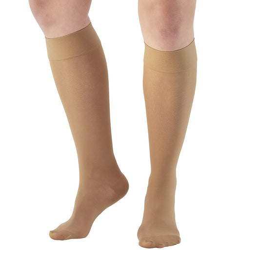 AW 280 Signature Sheer Knee Highs 20-30 mmHg - AW Style 280 Signature Sheers Closed Toe Knee Highs - 20-30 mmHg - Beige