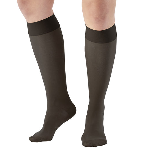 AW 280 Signature Sheer Knee Highs 20-30 mmHg - AW Style 280 Signature Sheers Closed Toe Knee Highs - 20-30 mmHg - Black