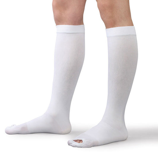 Therafirm Men's and Women's Anti-Embolism Open Toe Knee Stockings 18 mmHg - Therafirm Men's and Women's Anti-Embolism Open Toe Knee Stockings - 18 mmHg