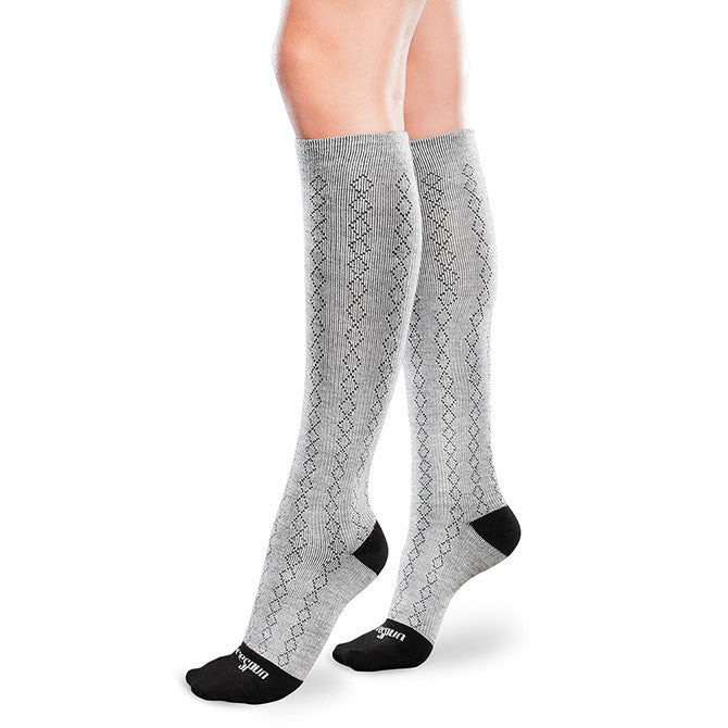 Therafirm Core-Spun Mild Support Socks  - Classic Diamond 15-20 mmHg