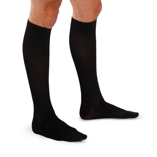 Therafirm Light Support Men's Knee High Trouser Socks 10-15 mmHg - Therafirm Light Support Men's Knee High Trouser Socks - 10-15 mmHg - Black