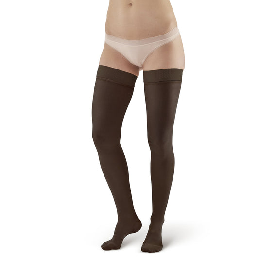 AW 263 Microfiber Opaque Thigh Highs w/Dot Band 20-30 mmHg - AW 263 Microfiber Opaque Thigh Highs w/Dot Band 20-30 mmHg