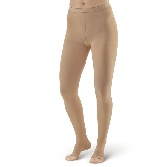 AW 293 Medical Support Open Toe Pantyhose 20-30 mmHg - AW Style 293 Medical Support Open Toe Pantyhose - 20-30 mmHg - Beige