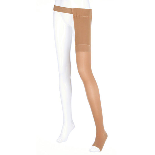 Mediven Plus Open Toe Thigh Highs w/Waist Attachment Left Leg 20-30 mmHg - Medi Plus Open Toe Thigh Highs w/Waist Attachment LFT - 20-30 mmHg