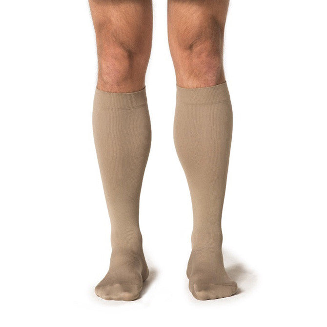 Sigvaris 821 Men's Midtown Microfiber Socks - 15-20 mmHg - Tan-Khaki