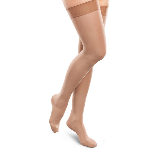 Therafirm EASE Opaque Women's Thigh Highs w/Silicone Band 15-20 mmHg - Therafirm EASE Opaque Women's Thigh Highs w/Silicone Band - 15-20 mmHg - Sand