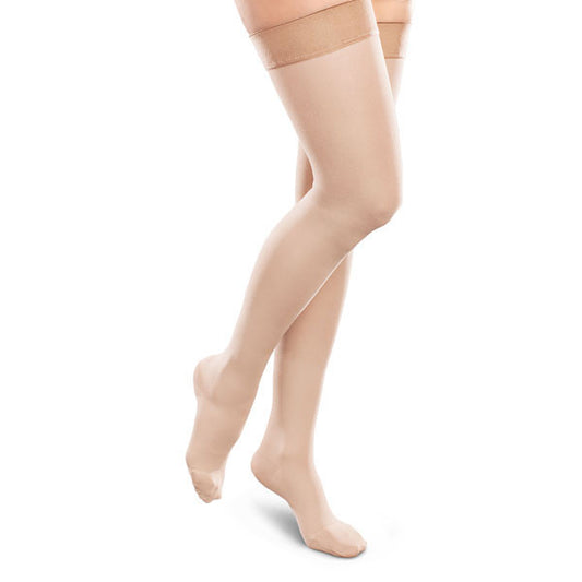 Therafirm EASE Opaque Women's Thigh Highs w/Silicone Band 15-20 mmHg - Therafirm EASE Opaque Women's Thigh Highs w/Silicone Band - 15-20 mmHg - Natural 