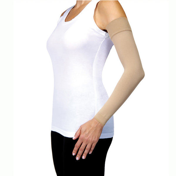 Ames Walker AW Style 716 Lymphedema Armsleeve w/SoftTop - 20-30 mmHg Large  Black - Manage edema swelling post mastectomy conditions - comfortable