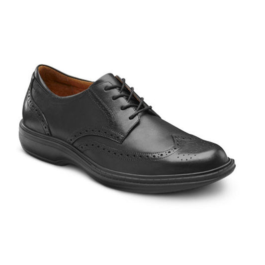 Dr. Comfort Men's Wing Dress Shoes - Dr. Comfort Men's Wing Dress Shoes - Black