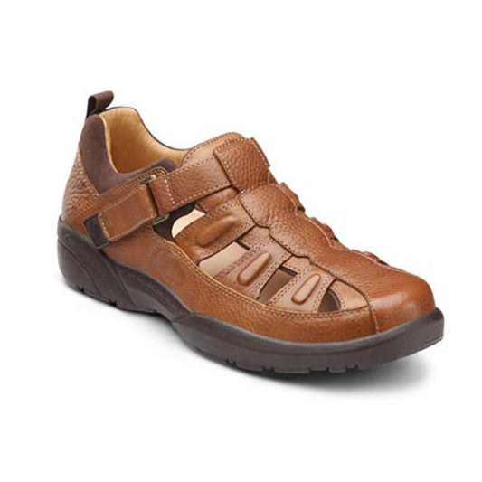 Dr. Comfort Men's Fisherman Casual Open Air Shoes - Dr. Comfort Men's Fisherman Casual Open Air Shoes - Chestnut