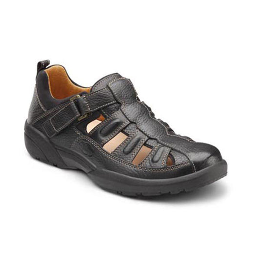 Dr. Comfort Men's Fisherman Casual Open Air Shoes - Dr. Comfort Men's Fisherman Casual Open Air Shoes -Black