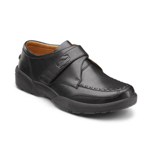 Dr. Comfort Men's Frank Dress Shoes - Dr. Comfort Men's Frank Velcro Dress Shoes - Black