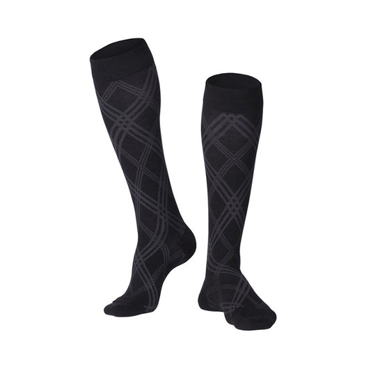 Touch Compression Men's Argyle Pattern Socks 15-20 mmHg - Touch Compression Men's Argyle Pattern Socks - 15-20 mmHg - Black