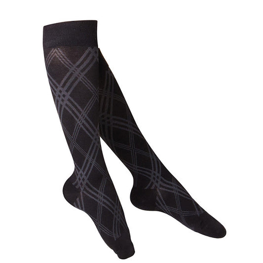 Touch Compression Women's Argyle Pattern Socks 15-20 mmHg - Touch Compression Women's Argyle Pattern Socks - 15-20 mmHg - Black