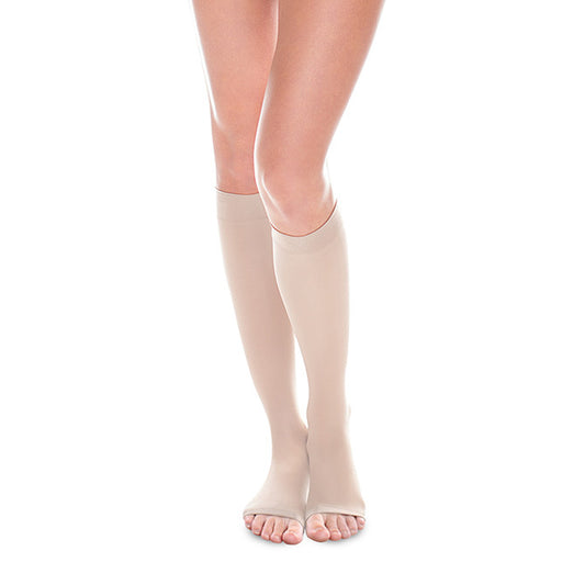 Therafirm EASE Sheer Open Toe Knee Highs 15-20 mmHg - Therafirm EASE Sheer Open Toe Knee Highs- 15-20 mmHg - Natural 