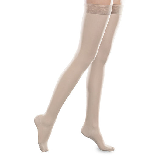 Therafirm EASE Sheer Thigh Highs w/Silicone Band 15-20 mmHg - Therafirm EASE Sheer Closed Toe Thigh Highs w/Silicone Band - 15-20 mmHg - Natural