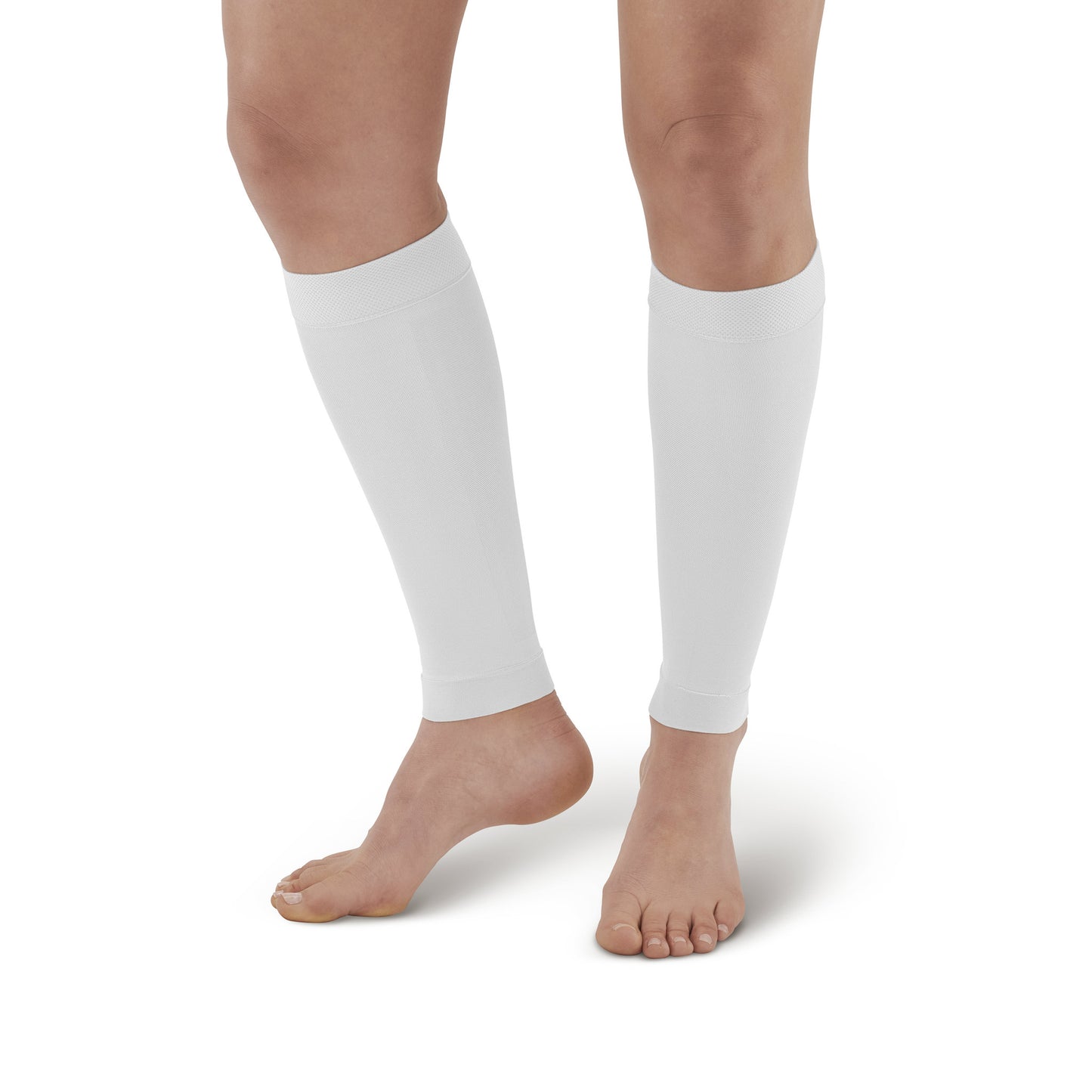 AW 5101 Microfiber Compression Leg Sleeves - 20-30 mmHg (Pair) White