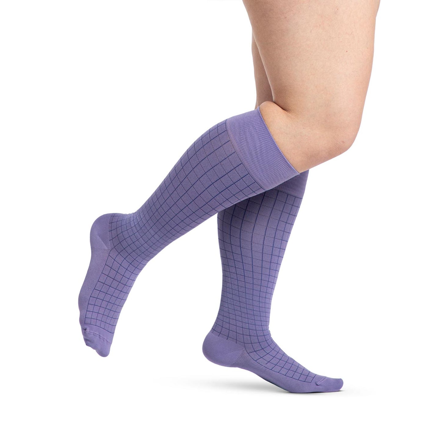 Sigvaris Style 832 Microfiber Patterns Women's Closed Toe Socks - 20-30 mmHg Wisteria Window