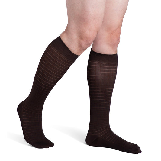 Sigvaris Style 832 Microfiber Patterns Men's Socks 20-30 mmHg - Sigvaris Style 832 Microfiber Patterns Men's Closed Toe Socks - 20-30 mmHg Espresso Windows