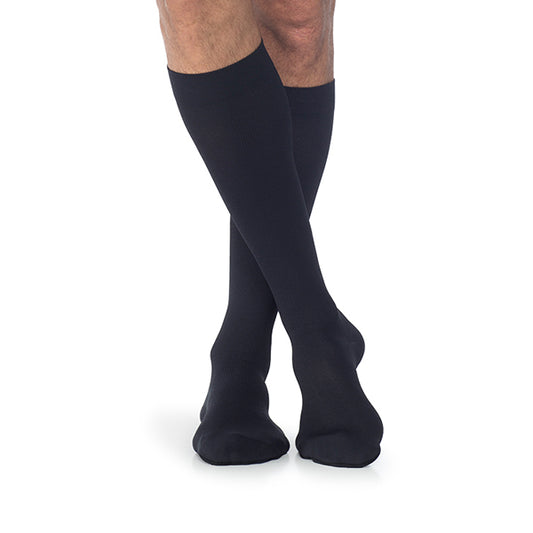 Sigvaris Essential 862 Opaque Men's Knee Highs 20-30 mmHg - Sigvaris 862 Select Comfort Men's Closed Toe Knee Highs - 20-30 mmHg Black