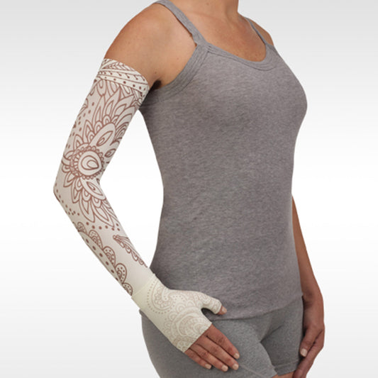 Juzo Soft 2001 Print Boho Chic Ivory Armsleeve 20-30 mmHg - Juzo Soft 2001 Print Boho Armsleeve Boho Chic Ivory