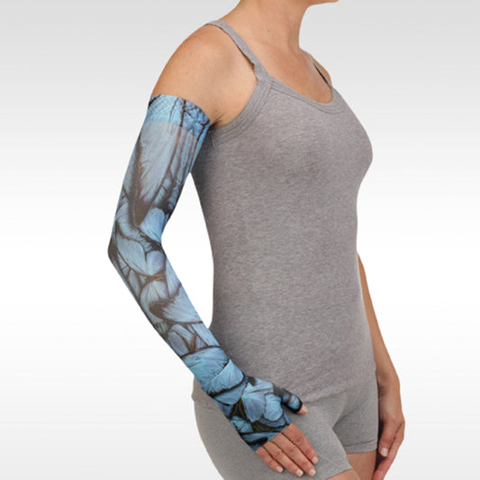 Juzo Soft 2000 Print Butterfly Morpho Blue Armsleeve 15-20 mmHg - Juzo Soft 2000 Print Butterfly Armsleeve Morpho Blue