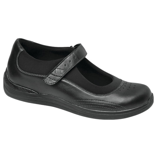 Drew Women's Active Rose Shoes - Drew Women's Active Rose Shoes Black Full Grain Leather