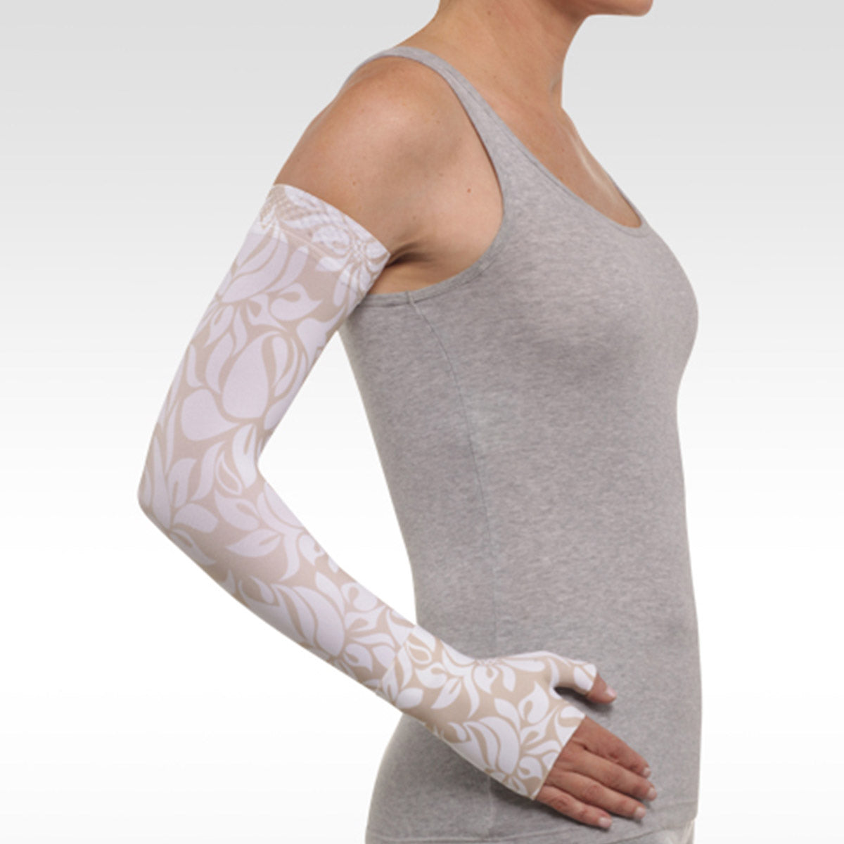 Juzo Soft 2000 Seasonal Print Floral Armsleeve  Floral Tan