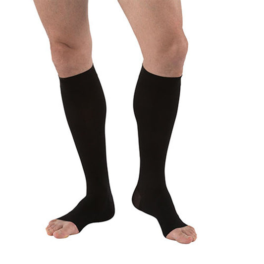 Jobst for Men Open Toe Ribbed Knee High Socks 20-30 mmHg - Jobst for Men Open Toe Ribbed Knee High Socks - 20-30 mmHg