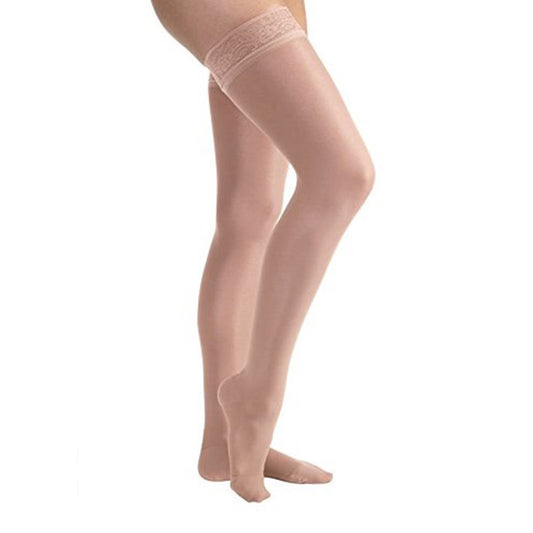 Jobst UltraSheer Thigh Highs w/Lace Band 15-20 mmHg - Jobst UltraSheer Closed Toe Thigh Highs w/ Lace Band  Honey