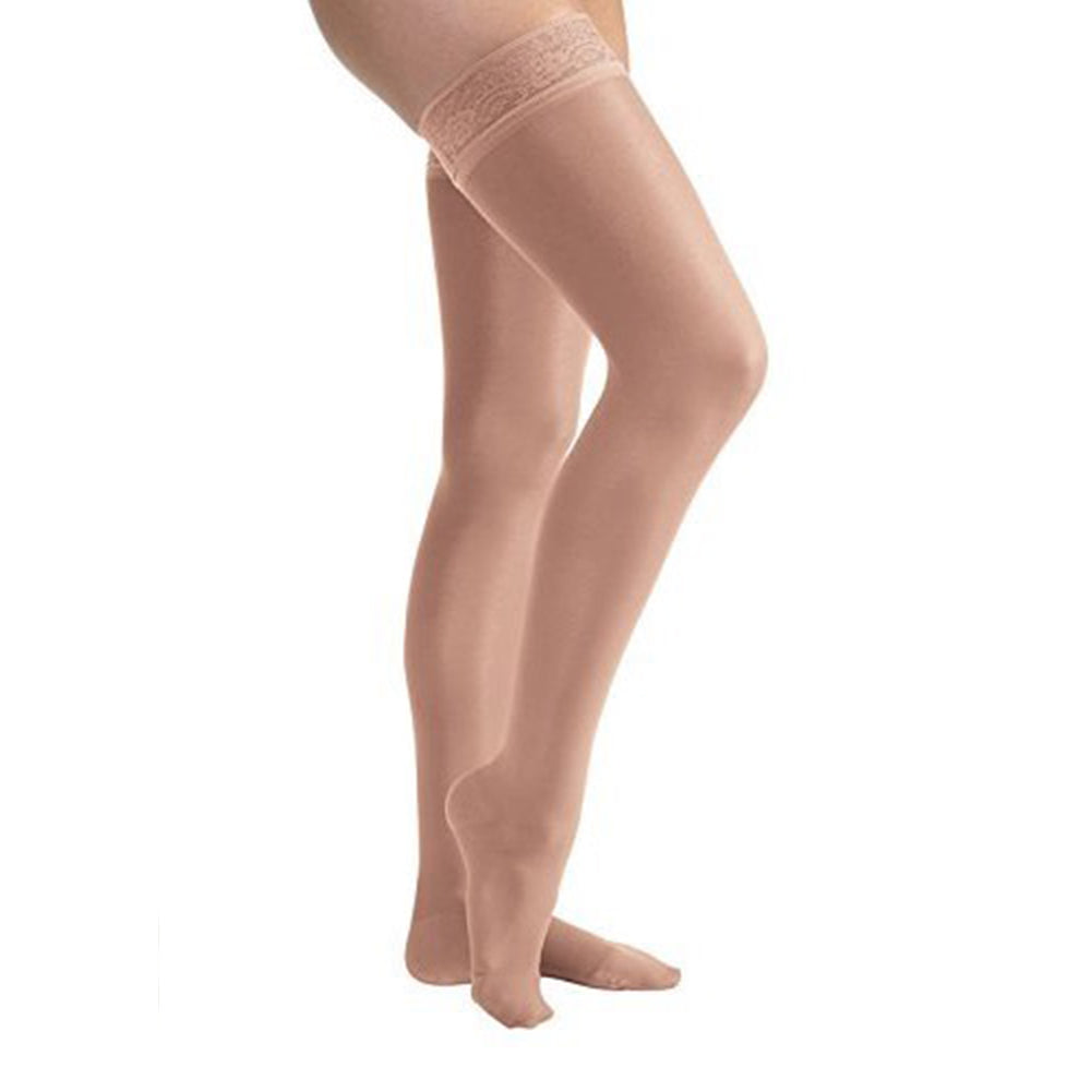 Jobst UltraSheer Closed Toe Thigh Highs w/ Lace Band  Suntan