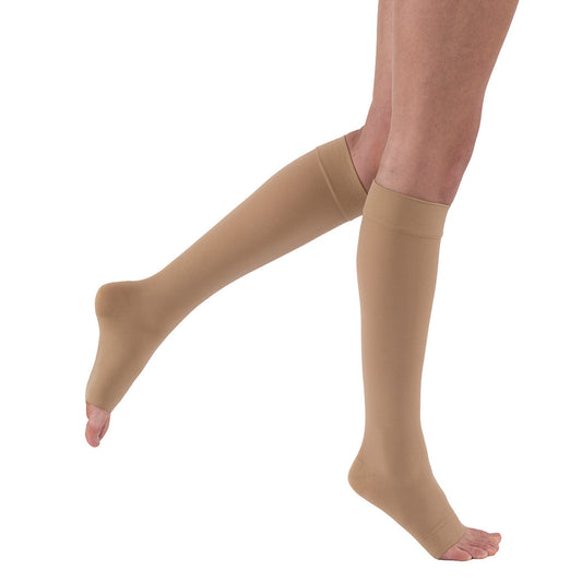 Jobst Relief Open Toe Knee Highs w/Silicone Band 20-30 mmHg - Jobst Relief Open Toe Knee Highs w/ Silicone Band - 20-30 mmHg Beige