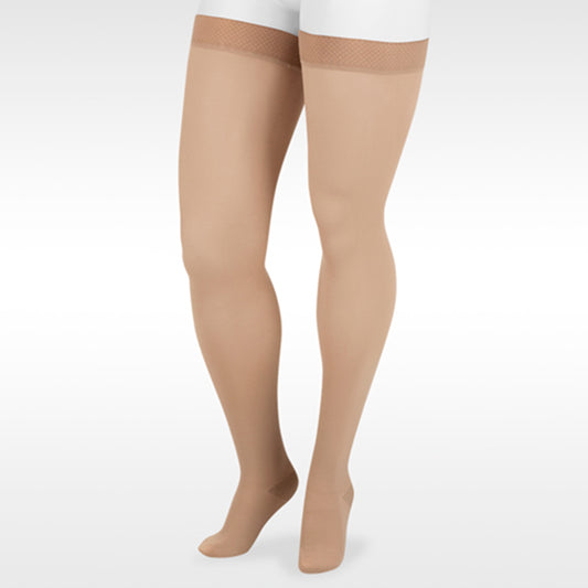 Juzo 3511 Dynamic Soft Max Thigh Highs w/Silicone Band 20-30 mmHg - Juzo 3511 Dynamic (Varin) Soft Closed Toe Max Thigh Highs w/Silicone Band-20-30 mmHg Beige