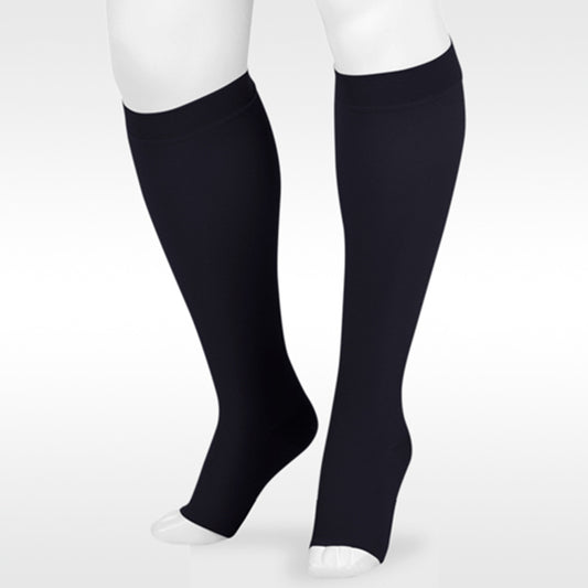 Juzo 3511 Dynamic Soft Open Toe Knee Highs 20-30 mmHg - Juzo 3511 Dynamic (Varin) Soft Open Toe Knee Highs - 20-30 mmHg Black