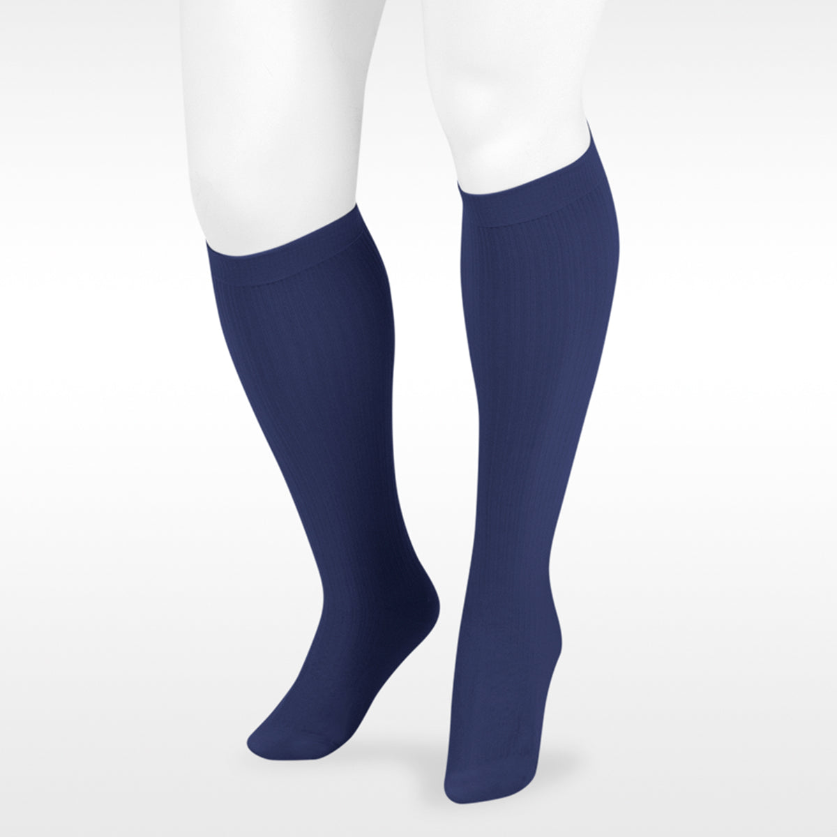 Juzo 3522 Dynamic Cotton Knee High Socks - 30-40 mmHg Navy