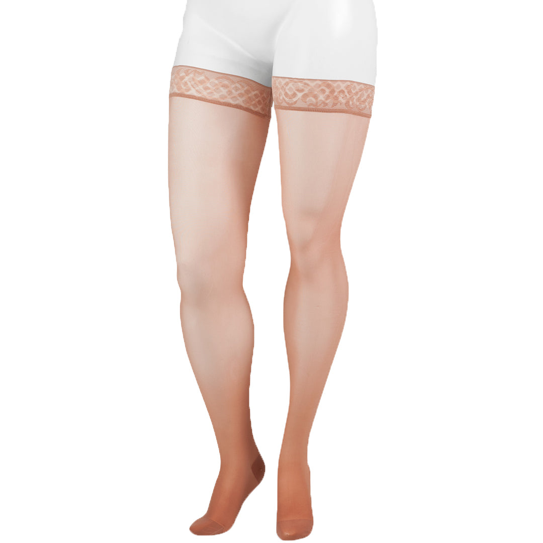 Juzo 5140 Attractive Line Thigh Highs w/Lace Border 15-20 mmHg