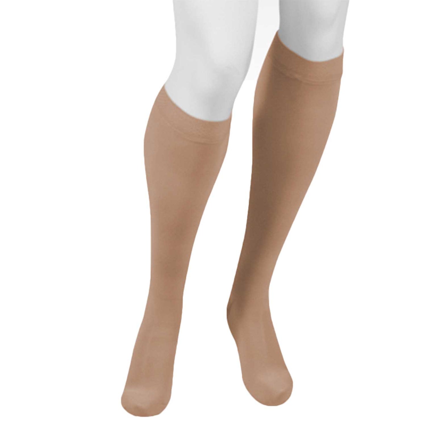 Juzo Assist 3611 Closed Toe Knee Highs  w/Silicone Band - 20-30 mmHg Beige